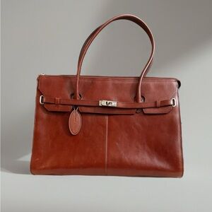 Pelle Studio Classic Brown Leather Satchel